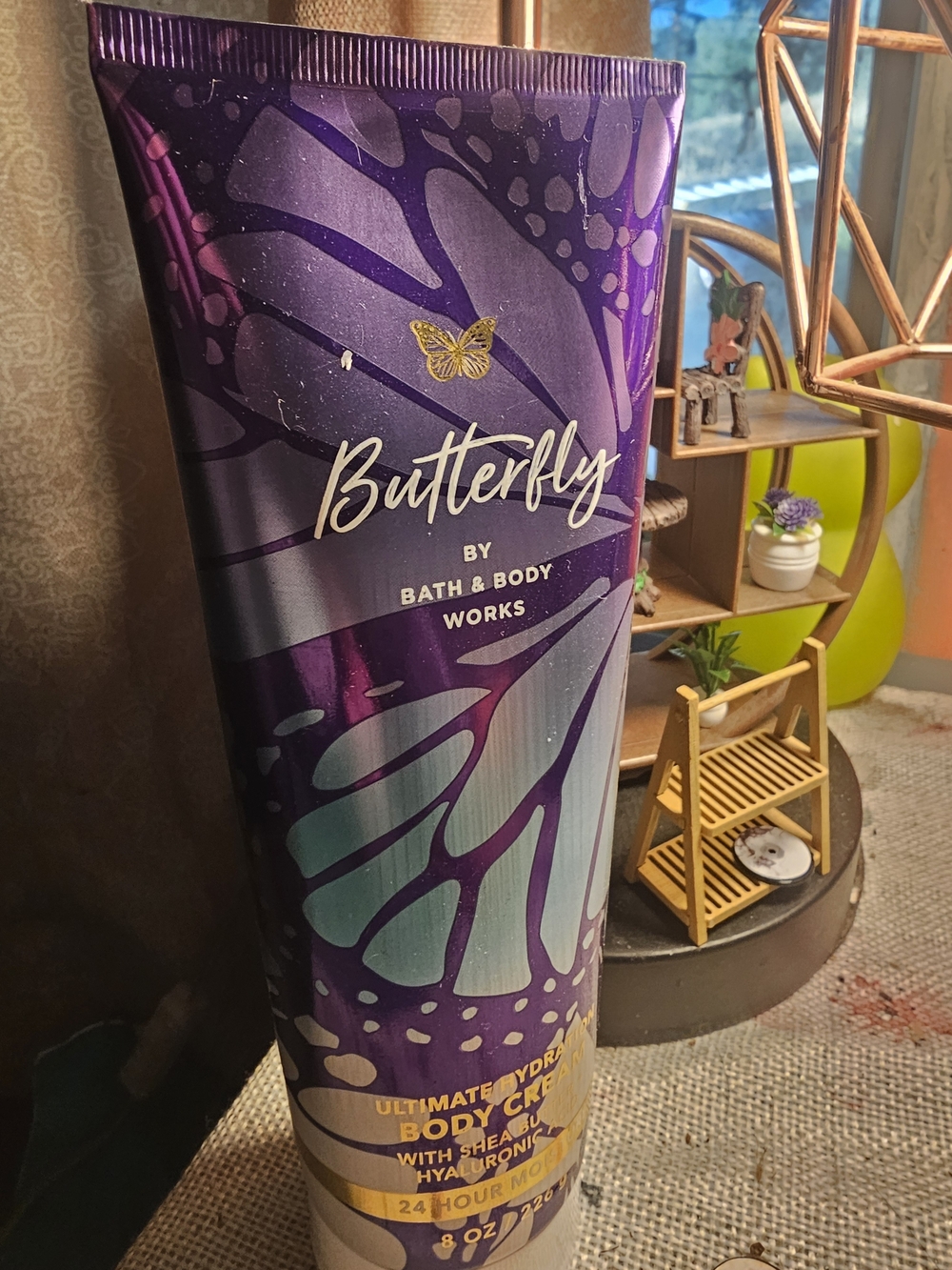Bath & Body Works Butterfly Ultimate Hydration Body Cream — Purple & Teal